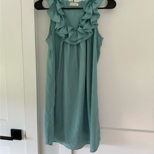Pins & Needles Teal green Ruffled Mini Sundress